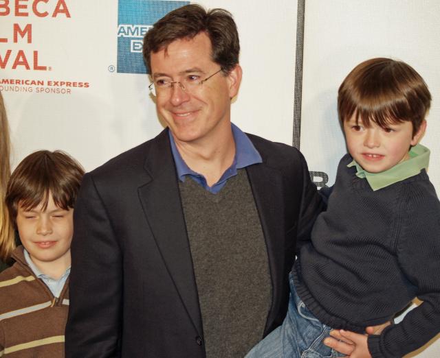 Stephen_Colbert_and_sons_by_David_Shankbone.jpg